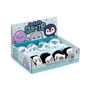 Criaturas Marinha para Espremer Queasy Squeezies Polvo, Tubarão, Pingüim