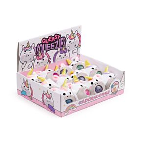 Brinquedo de pelúcia espremível Queasy Squeezies Adoracorns Unicornio
