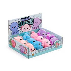 Brinquedo de pelúcia espremível Queasy Squeezies Axolote 
