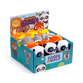 Brinquedo de pelúcia espremível Queasy Squeezies Adoramals Zoo Mix-1 