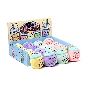 Brinquedo de pelúcia espremível Queasy Squeezies Foodiemals Chá com bolhas Brinquedo de pelúcia espremível Queasy Squeezies Foodiemals Chá com bolhas