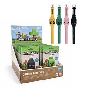 Relogio Digital em Silicone Minecraft Faces 