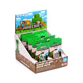 Relogio Digital em Silicone Brilha no escuro - Minecraft