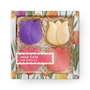 Conjunto de 4 ceras em forma de tulipa - Mother's Day Mãe Tulipas