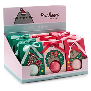 Bombas de Banho em caixa de presente Natal com Pusheen O gato Bombas de Banho em caixa de presente Natal com Pusheen O gato