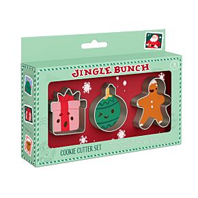 Conjunto de 3 cortadores de biscoitos de Natal - Jingle Bunch Conjunto de 3 cortadores de biscoitos de Natal - Jingle Bunch