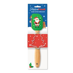 Conjunto de espátula e cortador de bolachas em forma de árvore de Natal - Amigos do Natal