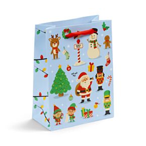 Festive Friends Natal Saco para presentes Médio