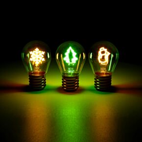 Luz de presença LED em forma de bola de Natal - Amigos do Natal