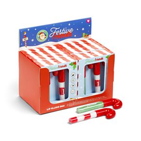 Conjunto de 2 brilhos labiais em forma de bastão de doces  Festive Friends