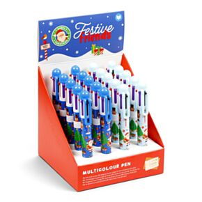 Festive Friends Natal Caneta Multicolor (6 Cores)