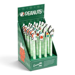 Caneta apagável com topo de silicone Peanuts Christmas Snoopy & Woodstock