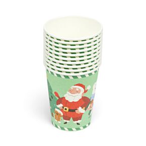Conjunto de 10 copos de papel Jingle Bunch Natal
