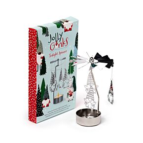 Suporte Para Velas Com Carrossel - Gnomo Natal Suporte Para Velas Com Carrossel - Gnomo Natal