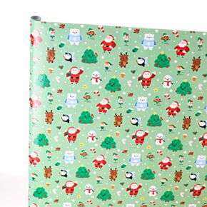 Rolo de papel de embrulho Jingle Bunch Natal