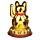 Boneco Solar Gato Chinês da Sorte Maneki Neko Dourado