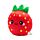 Brinquedo Fofinho Squidglys Foodiemals Elidi, o morango 