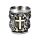 Copo de shot decorativo com escudo e cavaleiro medieval