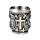 Copo de shot decorativo com escudo e cavaleiro medieval