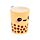 Caneca de cerâmica com tampa Boba Chá de bolhas