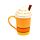 Caneca de cerâmica com tampa Foodiemals Latte com especiarias de abóbora