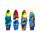 3D Souvenir Ímanes à beira-mar prancha de surf com o pôr do sol tropical da vida marinha