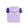 Bloco de notas A5 em pelúcia com bolsa e mini bloco de notas  Adoramals Maddie o Axolote