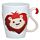 Caneca de Porcelana asa com forma de Cauda Zooniverse Leão