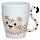 Caneca de Porcelana asa com forma de Cauda Zooniverse Chita