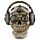 Caveira de Decoração estilo Punk com Auriculares
