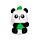 Borracha em Mini Caixa - Panda