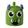 Caneca de Cerâmica ao Contrário - Monstro Monstarz Verde