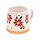 Caneca de grés Poinsétia