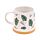 Caneca de grés Raminhos de pinheiro e bagas