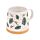 Caneca de grés Raminhos de pinheiro e bagas