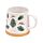 Caneca de grés Raminhos de pinheiro e bagas