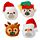 Brinquedo de pelúcia espremível Queasy Squeezies Amigos de Natal